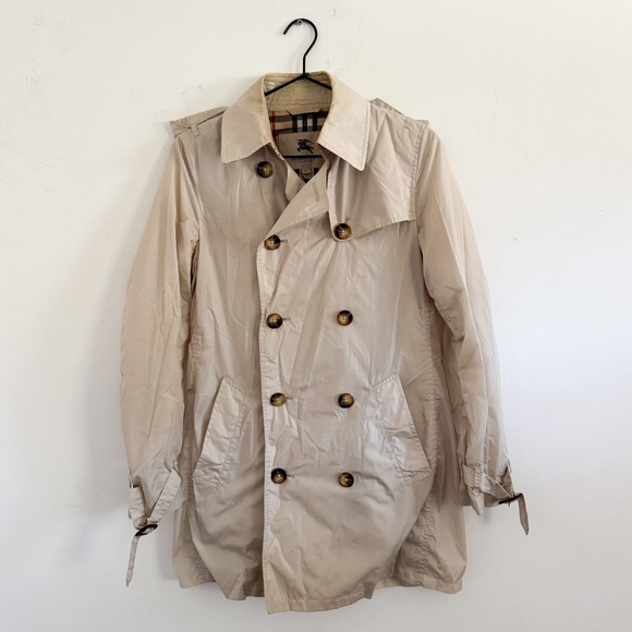 Burberry Women's Nylon Tan Trenchcoat US 4 - Picture 1 of 11